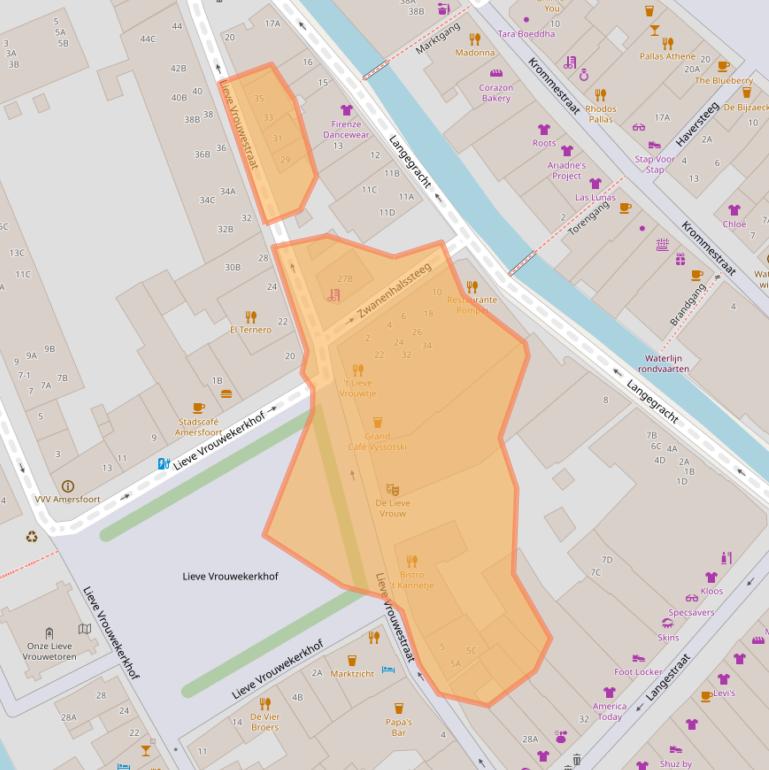 Kaart van postcodegebied 3811BP.