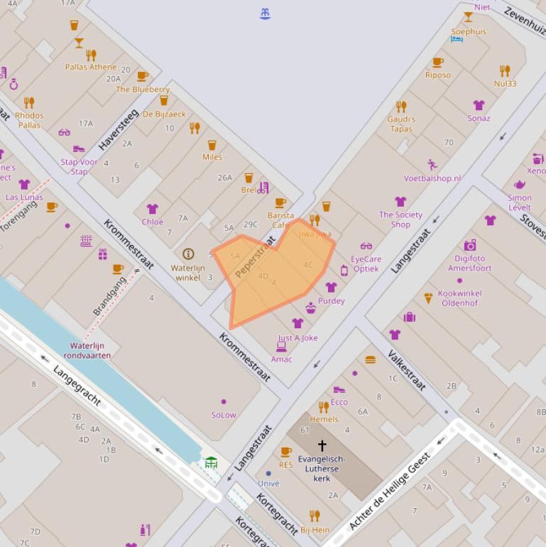 Kaart van postcodegebied 3811CE.