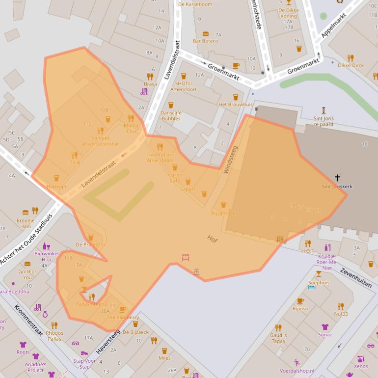 Kaart van postcodegebied 3811CJ.