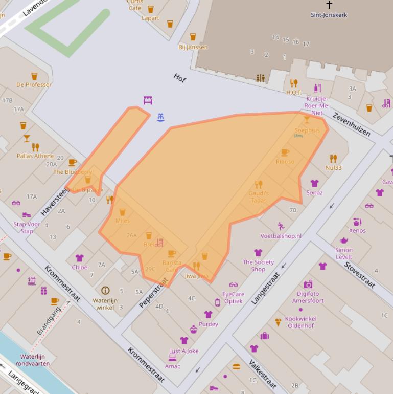 Kaart van postcodegebied 3811CK.