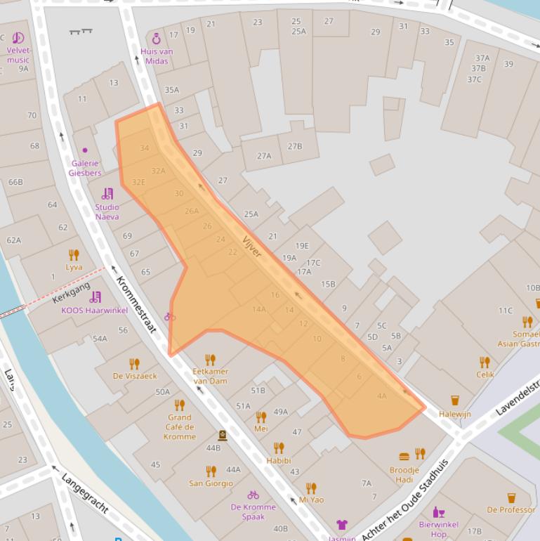 Kaart van postcodegebied 3811CM.