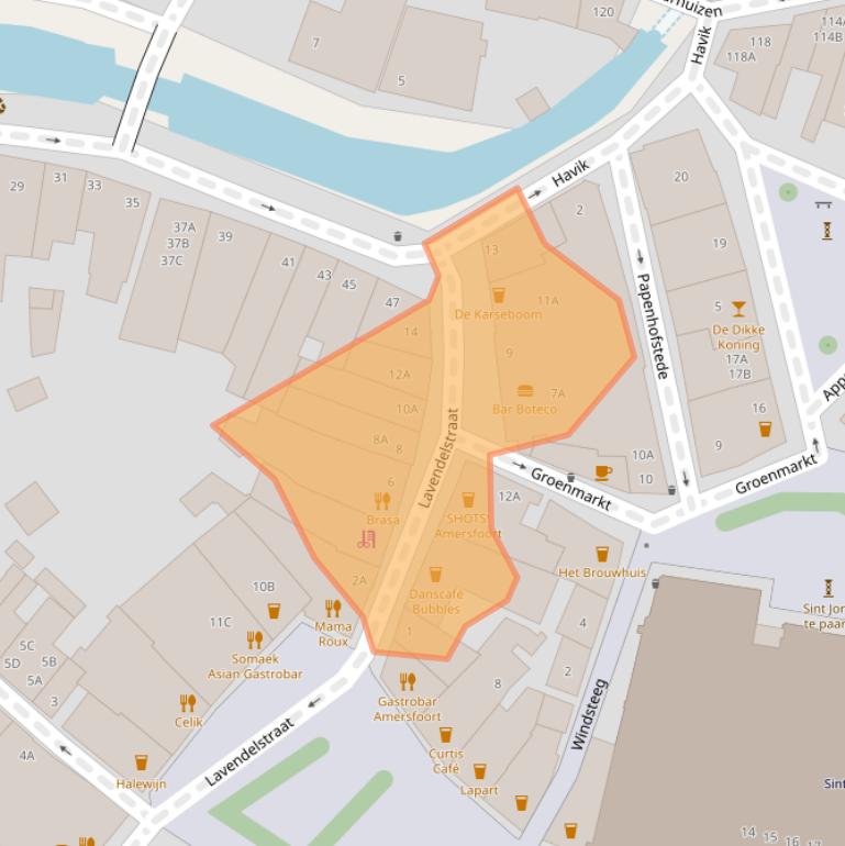 Kaart van postcodegebied 3811CN.