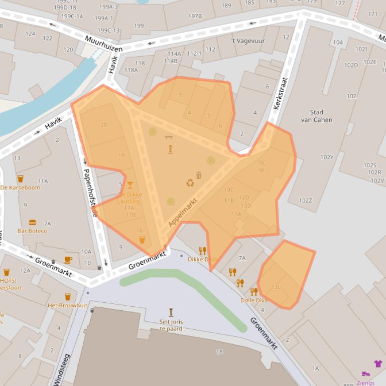 Kaart van postcodegebied 3811CT.