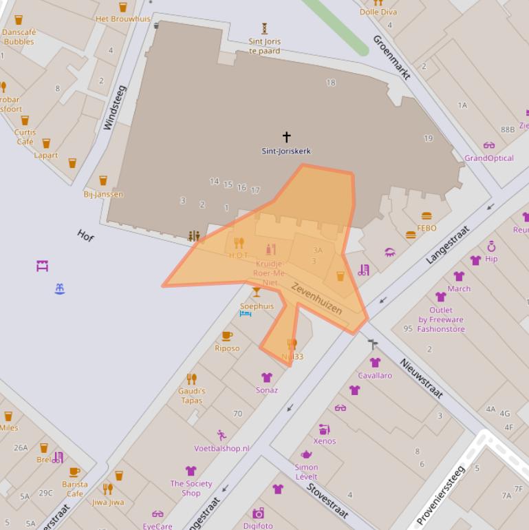 Kaart van postcodegebied 3811CW.