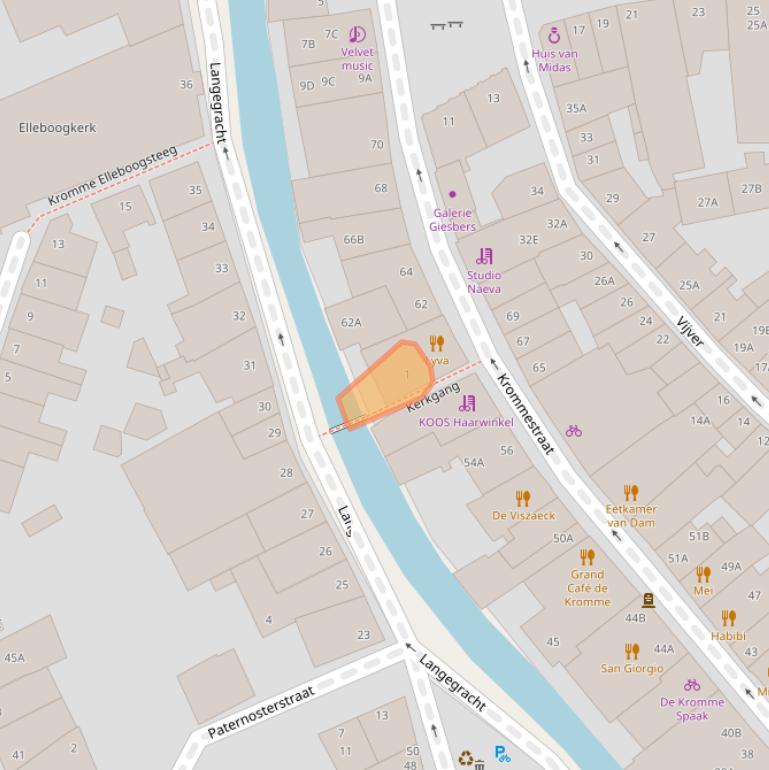 Kaart van postcodegebied 3811CX.