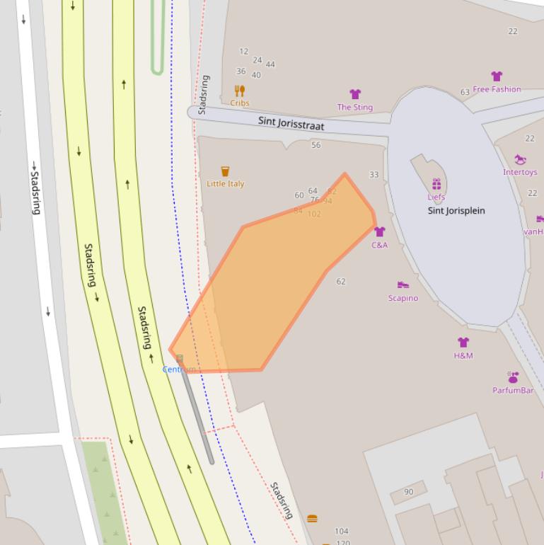 Kaart van postcodegebied 3811DE.