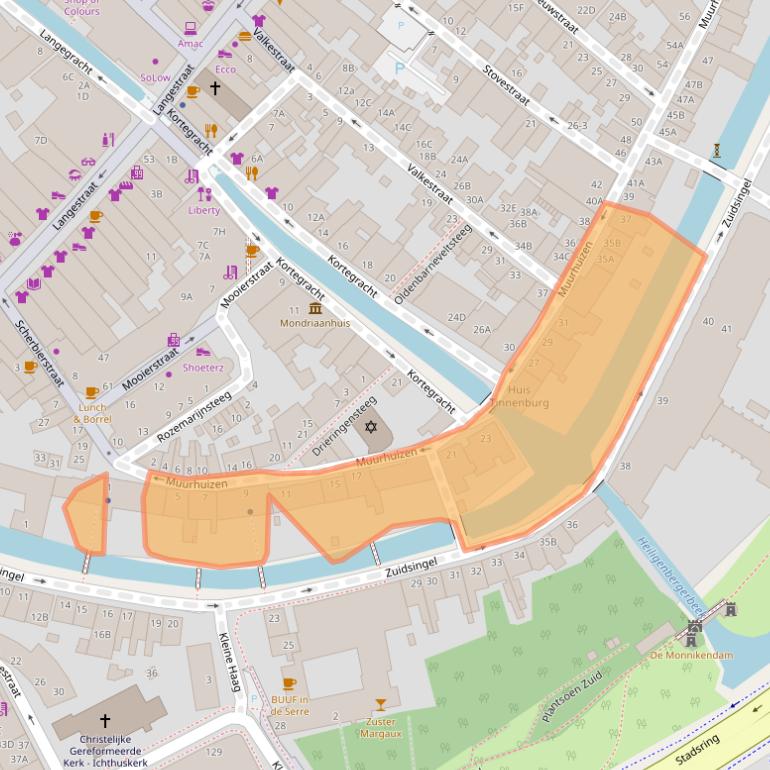 Kaart van postcodegebied 3811EC.