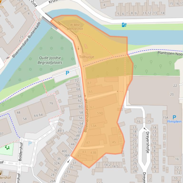 Kaart van postcodegebied 3811ER.