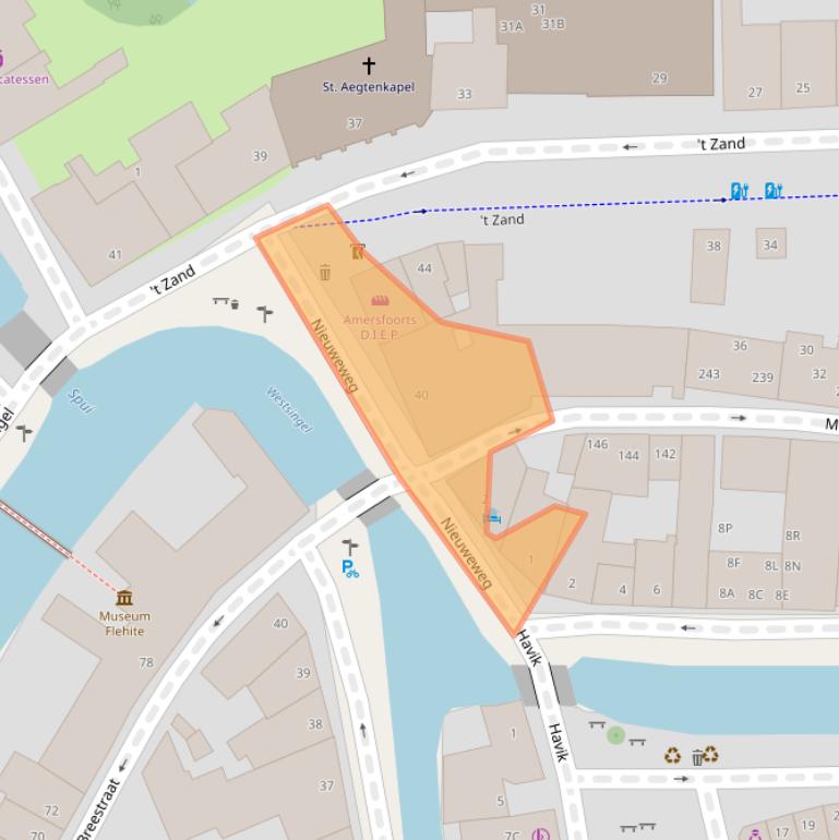 Kaart van postcodegebied 3811EW.