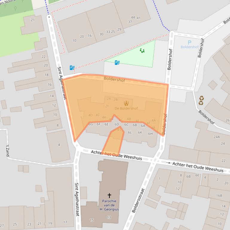 Kaart van postcodegebied 3811GL.