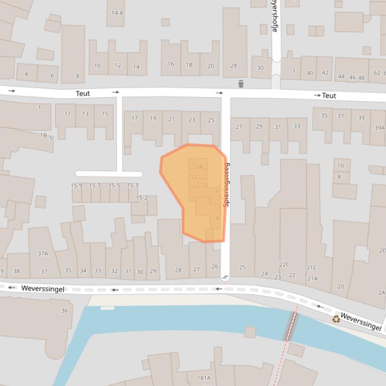 Kaart van postcodegebied 3811GV.