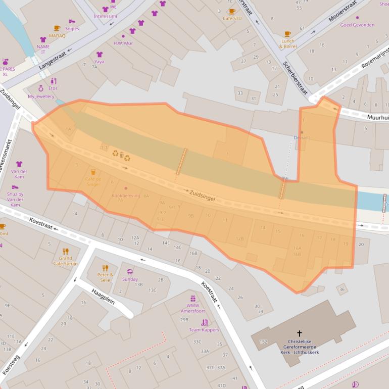Kaart van postcodegebied 3811HA.