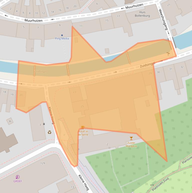 Kaart van postcodegebied 3811HB.