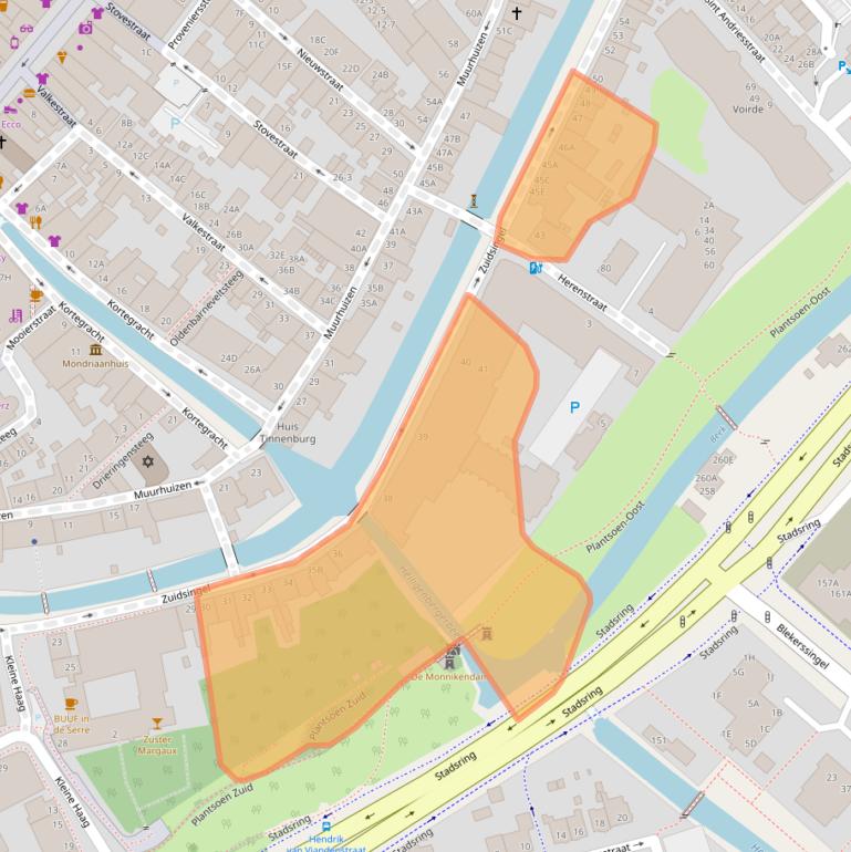 Kaart van postcodegebied 3811HC.