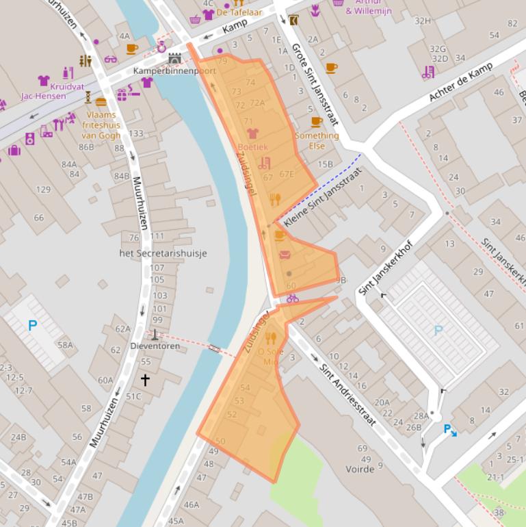 Kaart van postcodegebied 3811HD.