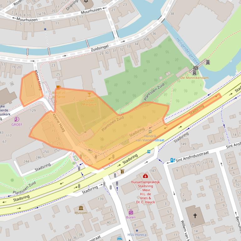 Kaart van postcodegebied 3811HE.