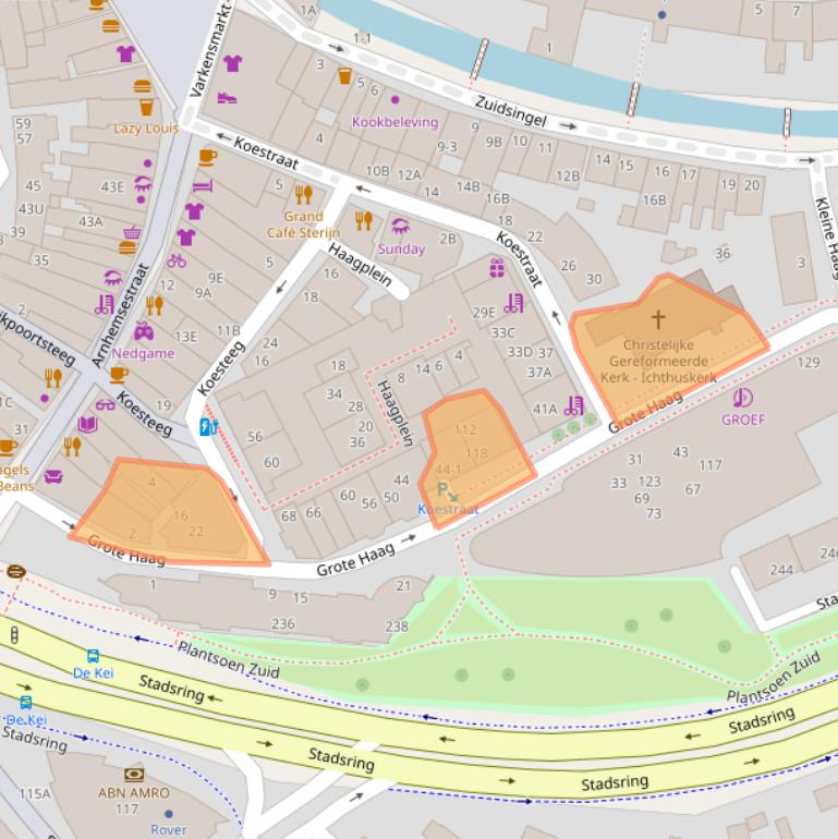 Kaart van postcodegebied 3811HJ.
