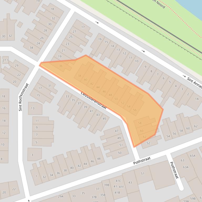 Kaart van postcodegebied 3811JS.