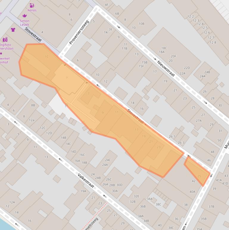 Kaart van postcodegebied 3811KA.