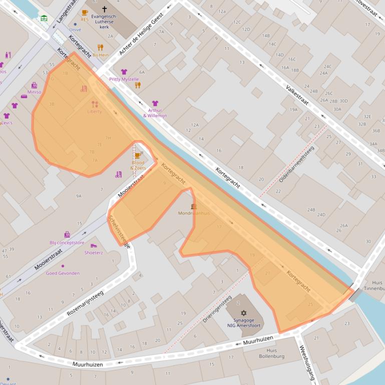 Kaart van postcodegebied 3811KG.