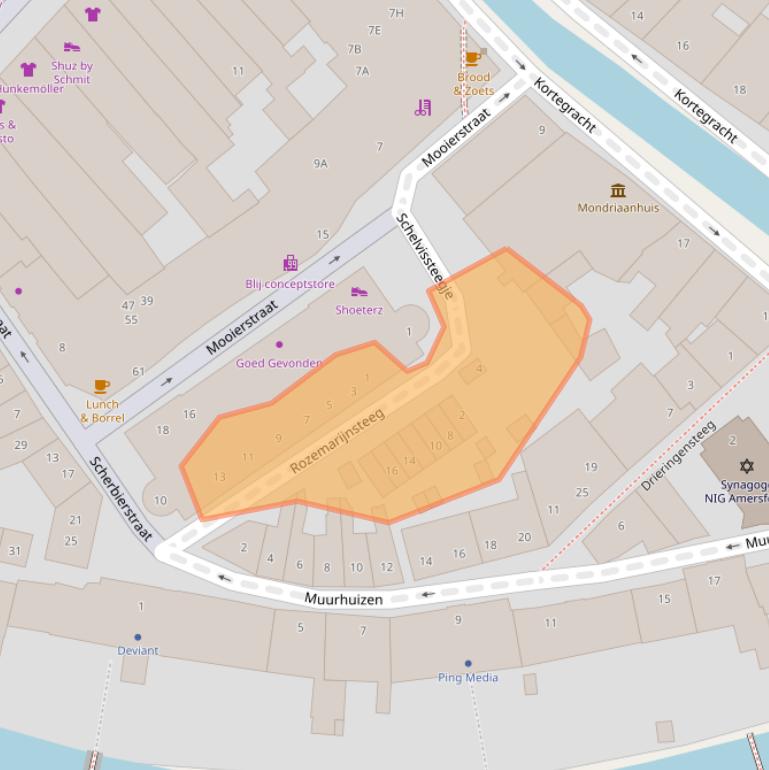 Kaart van postcodegebied 3811KL.