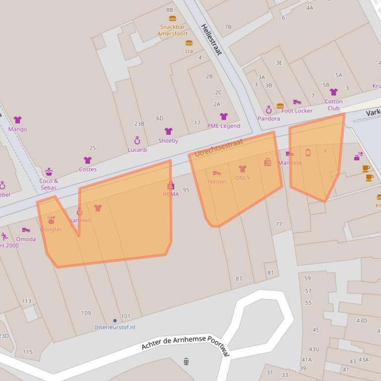 Kaart van postcodegebied 3811LB.