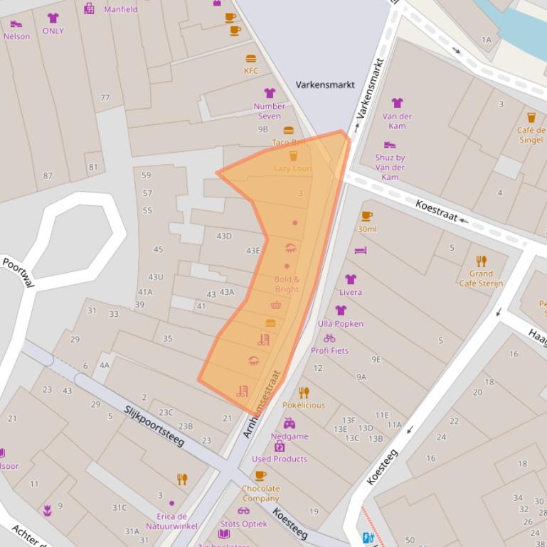 Kaart van postcodegebied 3811LE.