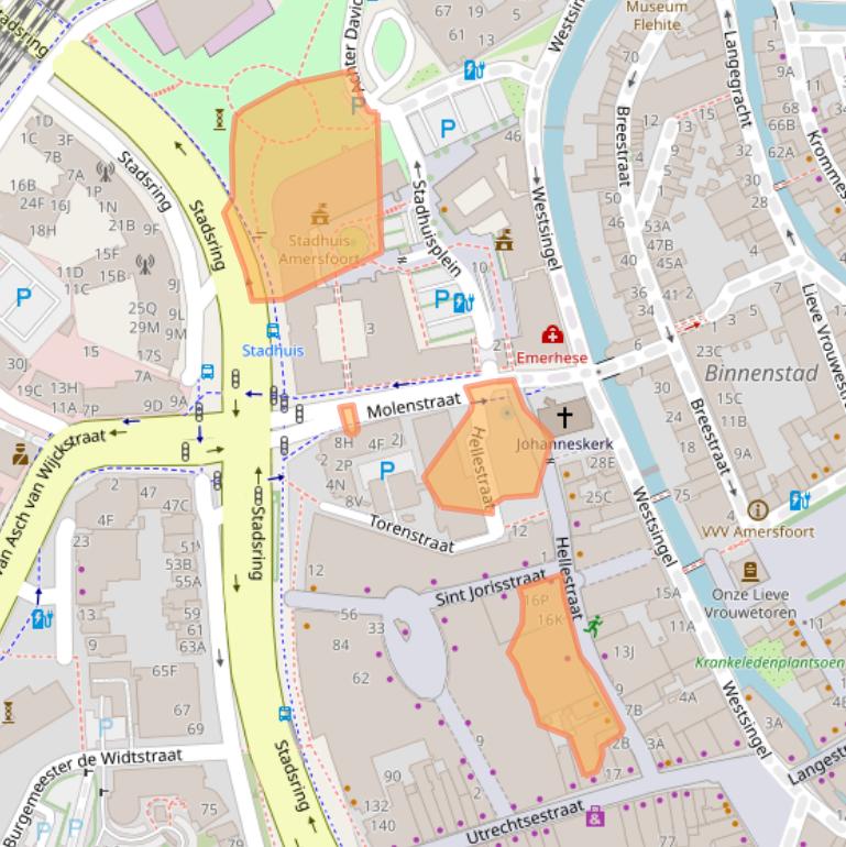 Kaart van postcodegebied 3811LL.