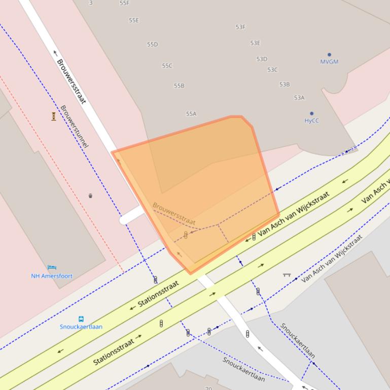 Kaart van postcodegebied 3811MC.