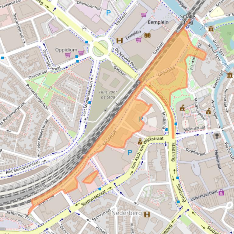 Kaart van postcodegebied 3811MG.