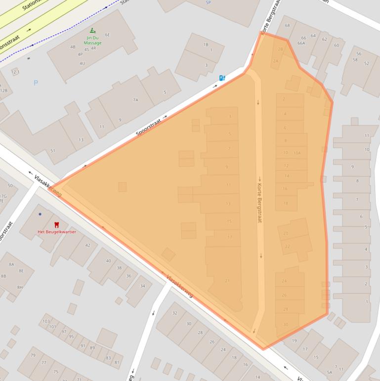 Kaart van postcodegebied 3811ML.