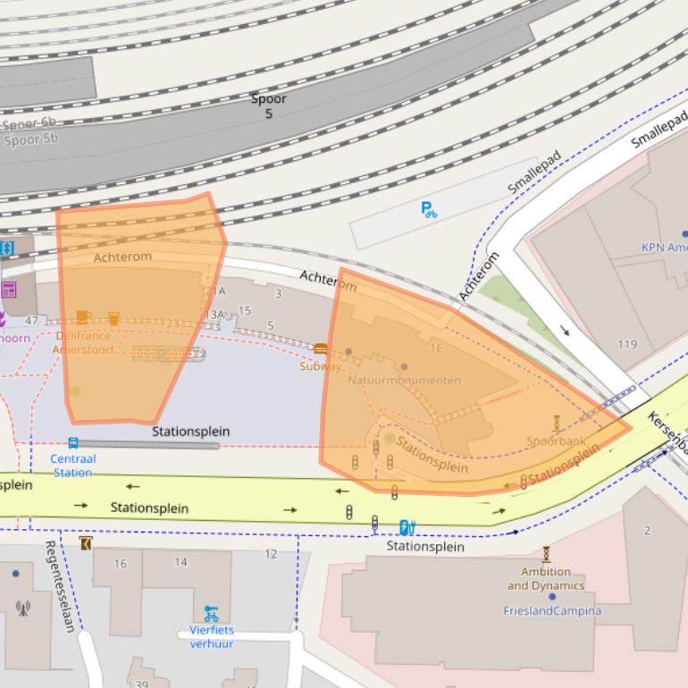 Kaart van postcodegebied 3811MX.
