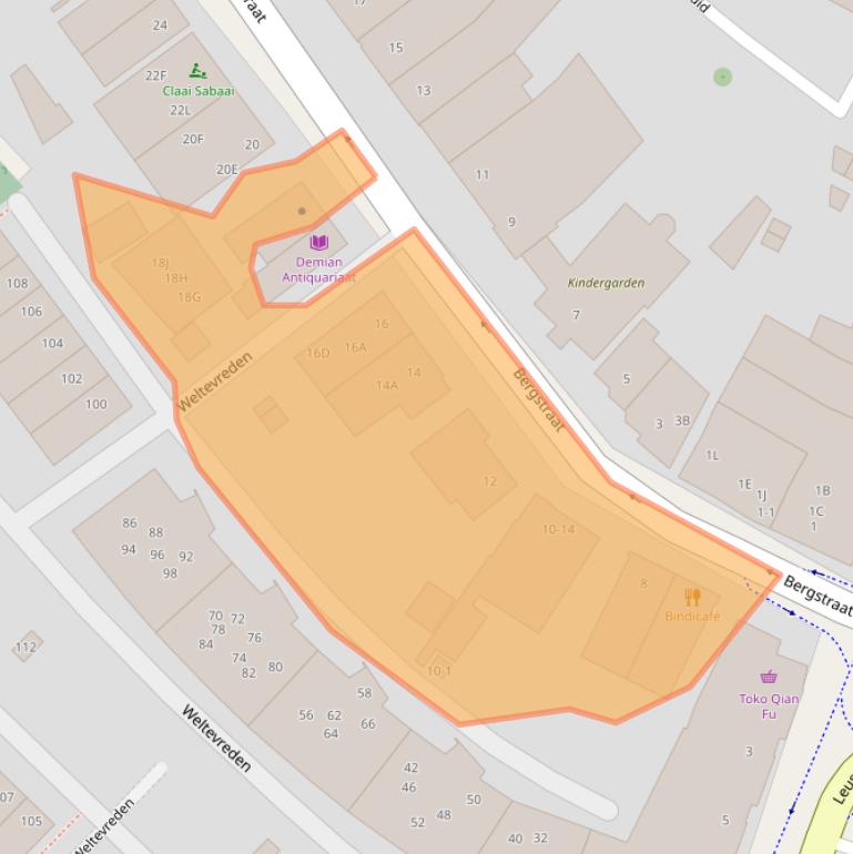 Kaart van postcodegebied 3811NH.