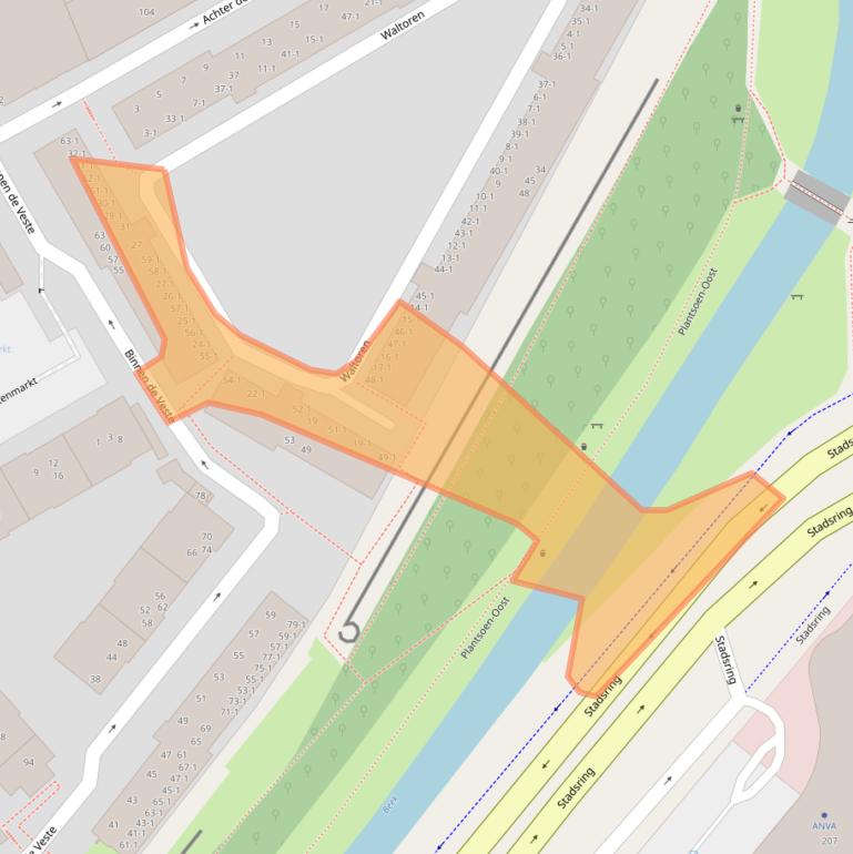 Kaart van postcodegebied 3811PB.