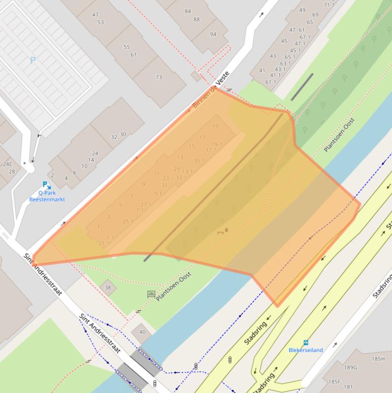 Kaart van postcodegebied 3811PE.