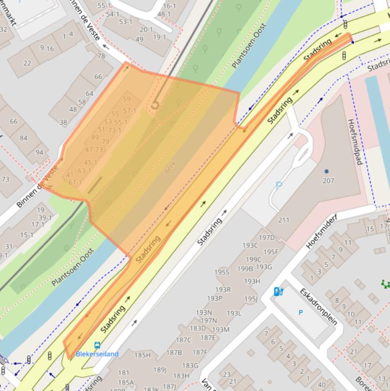 Kaart van postcodegebied 3811PG.