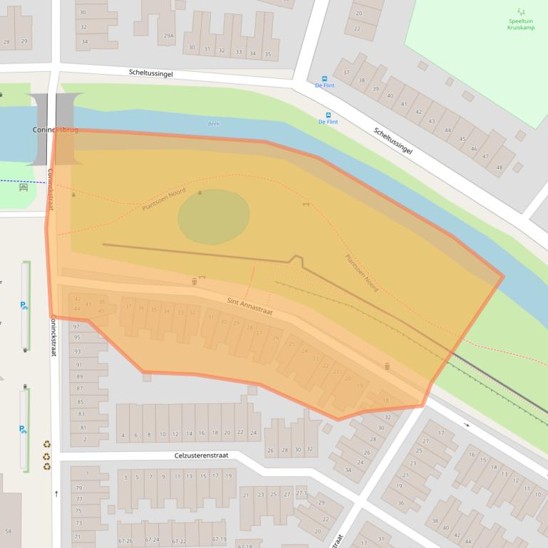 Kaart van postcodegebied 3811WC.