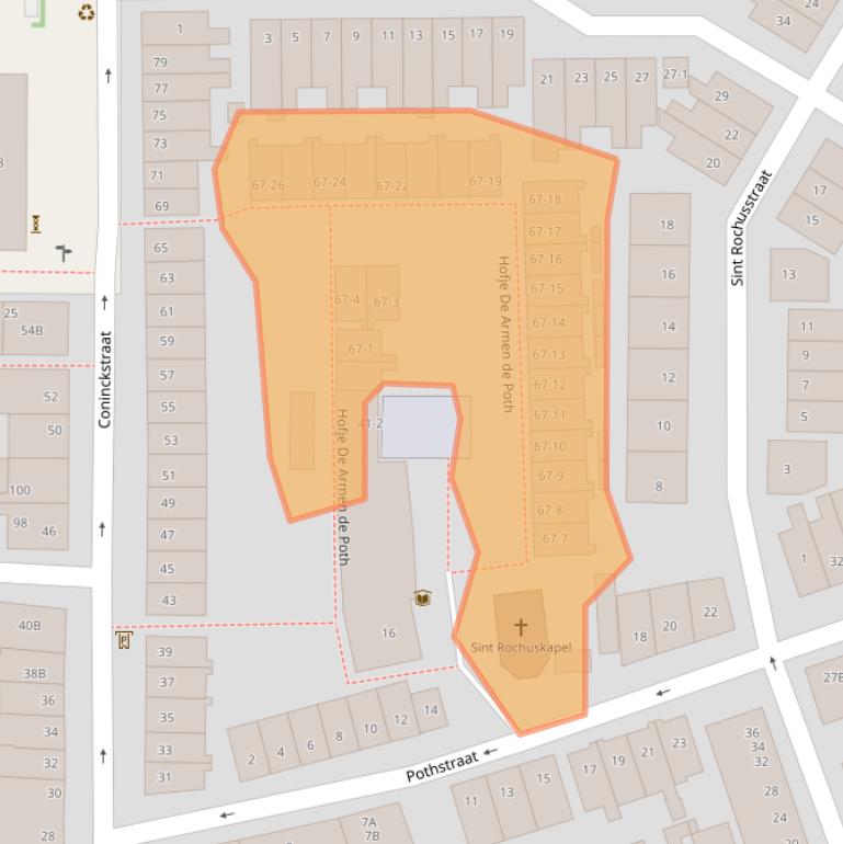 Kaart van postcodegebied 3811WG.