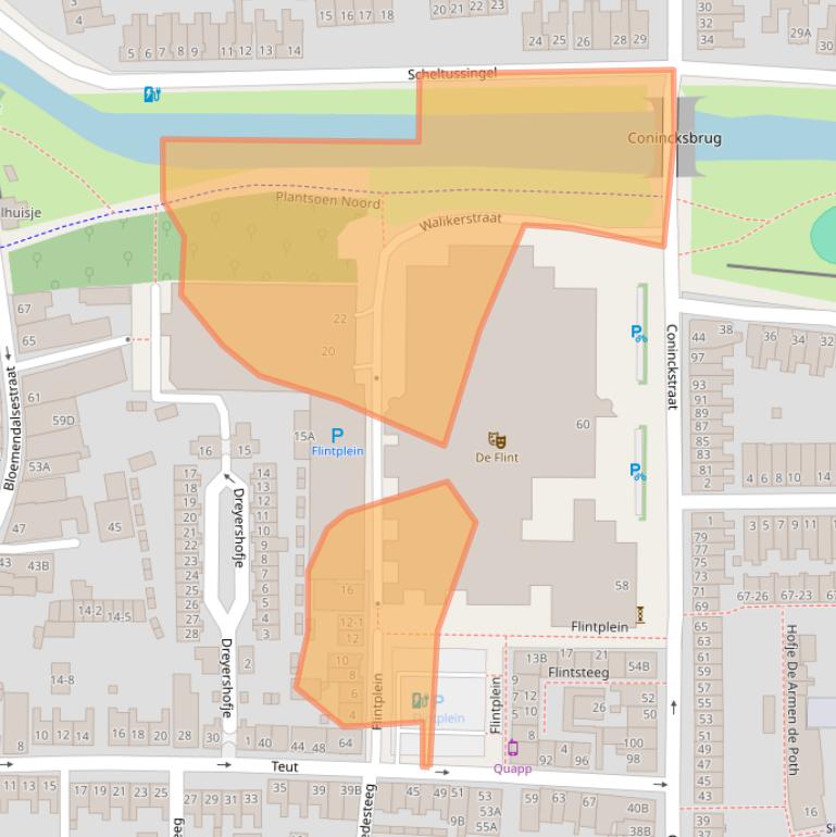 Kaart van postcodegebied 3811WT.