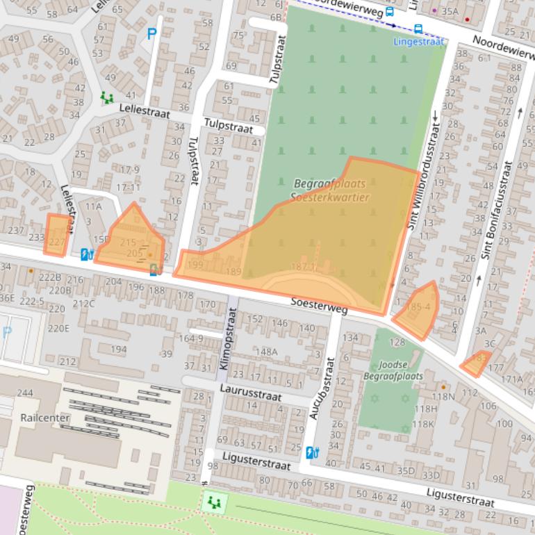 Kaart van postcodegebied 3812AG.