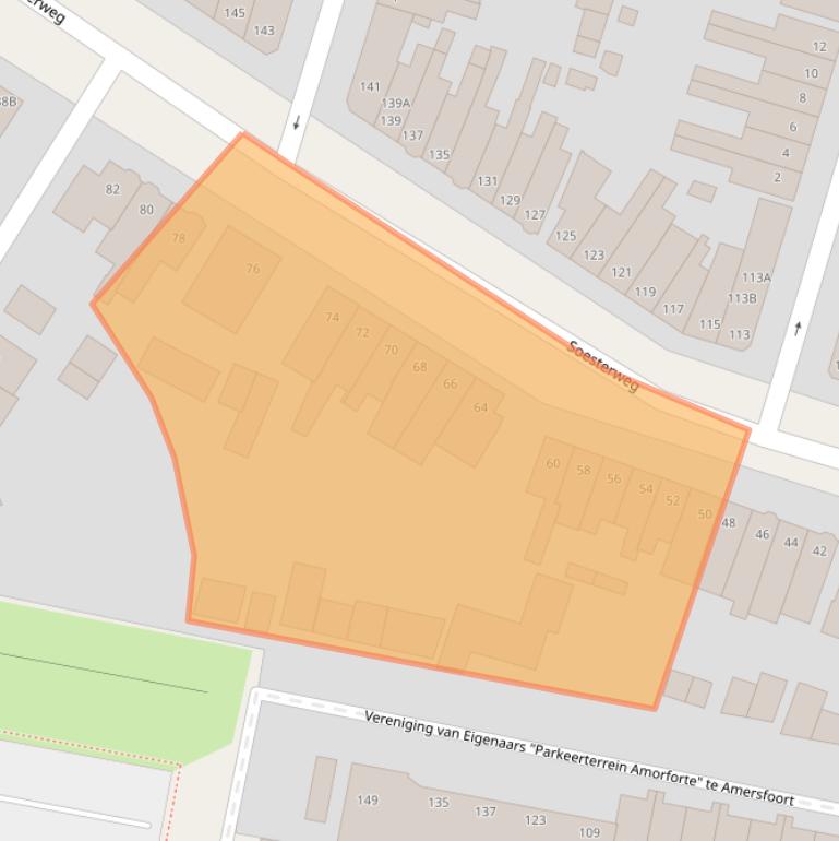 Kaart van postcodegebied 3812BB.