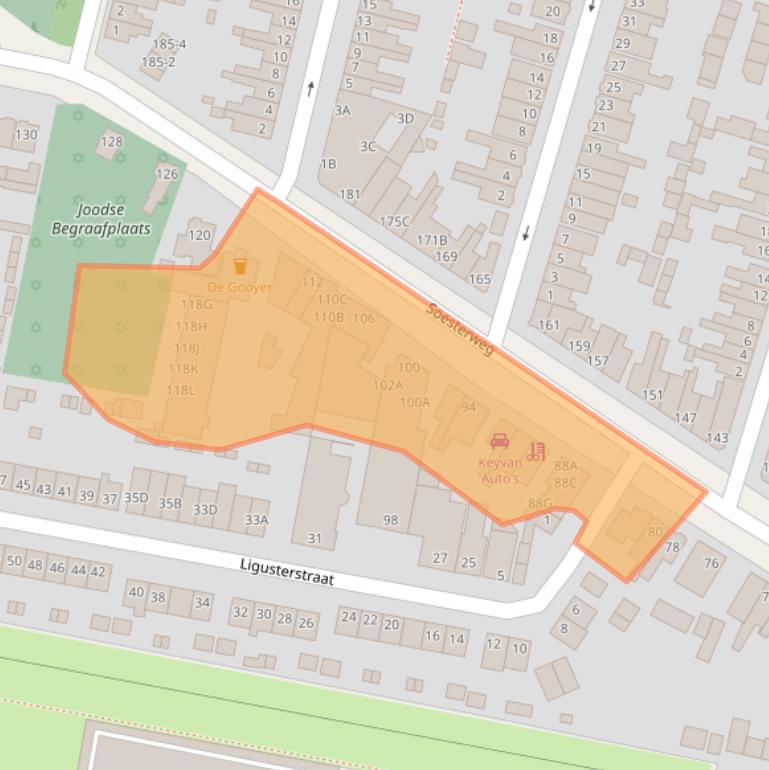 Kaart van postcodegebied 3812BC.