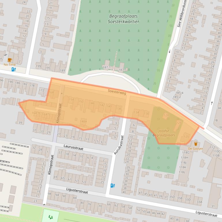 Kaart van postcodegebied 3812BD.