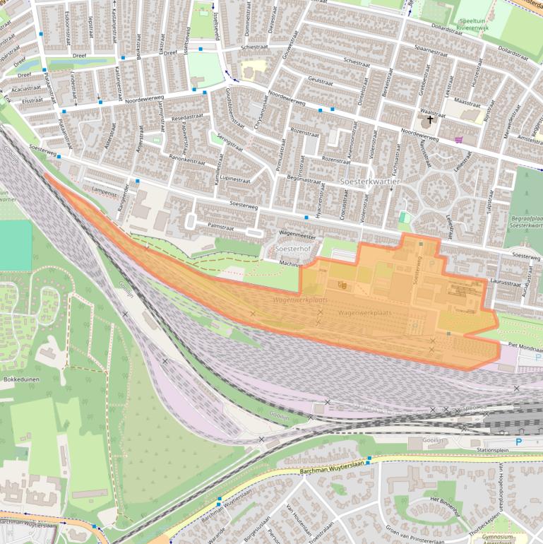 Kaart van postcodegebied 3812BH.