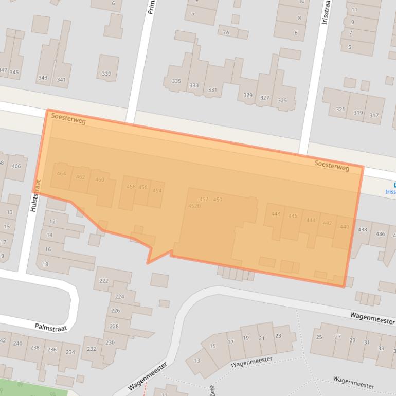 Kaart van postcodegebied 3812BL.