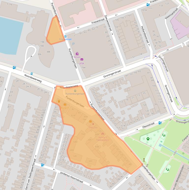 Kaart van postcodegebied 3812CG.