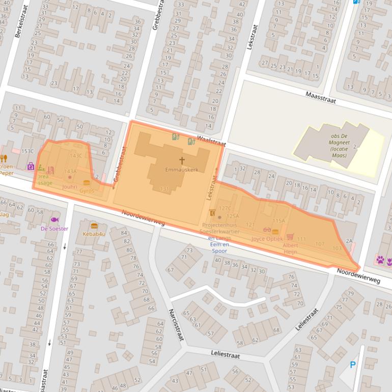 Kaart van postcodegebied 3812DD.