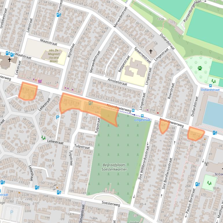 Kaart van postcodegebied 3812DK.