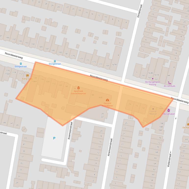 Kaart van postcodegebied 3812DM.