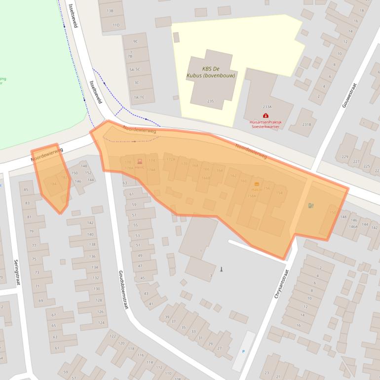 Kaart van postcodegebied 3812DP.